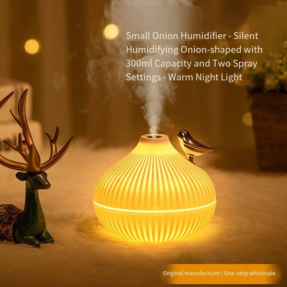 Creative Onion Shaped Humidifier USB Powered Silent Mist Sprayer Portable High Mist Volume Water Replenishment Instrument Desktop Atomizer for Home Office