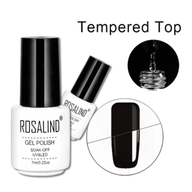 ROSALIND Top Base Coat Gel Polish UV Shiny Sealer Soak off Reinforce 7ml Long Lasting Nail Art Manicure Gel Lak Varnish Primer