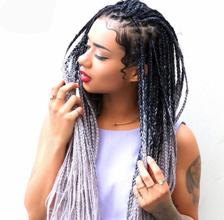 Africa Dreadlocks Ombre Small Braids Colorful Hair Wigs for Black Girl
