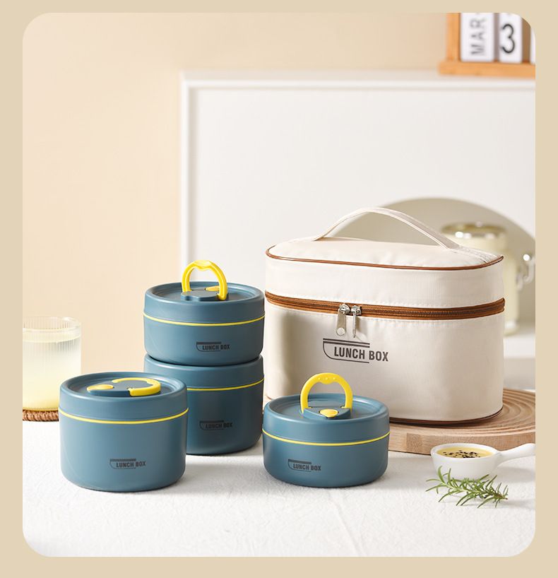 304 stainless steel insulated lunch box sealed and leak-proof portable office worker student single multi-layer mini bowl with lid heating pot lunch box