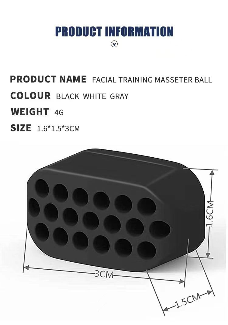 Jaw Exerciser Silicone Facial Masseter Muscle Trainer, Face - shaping Masseter Muscle Ball, Lower Jaw Trainer