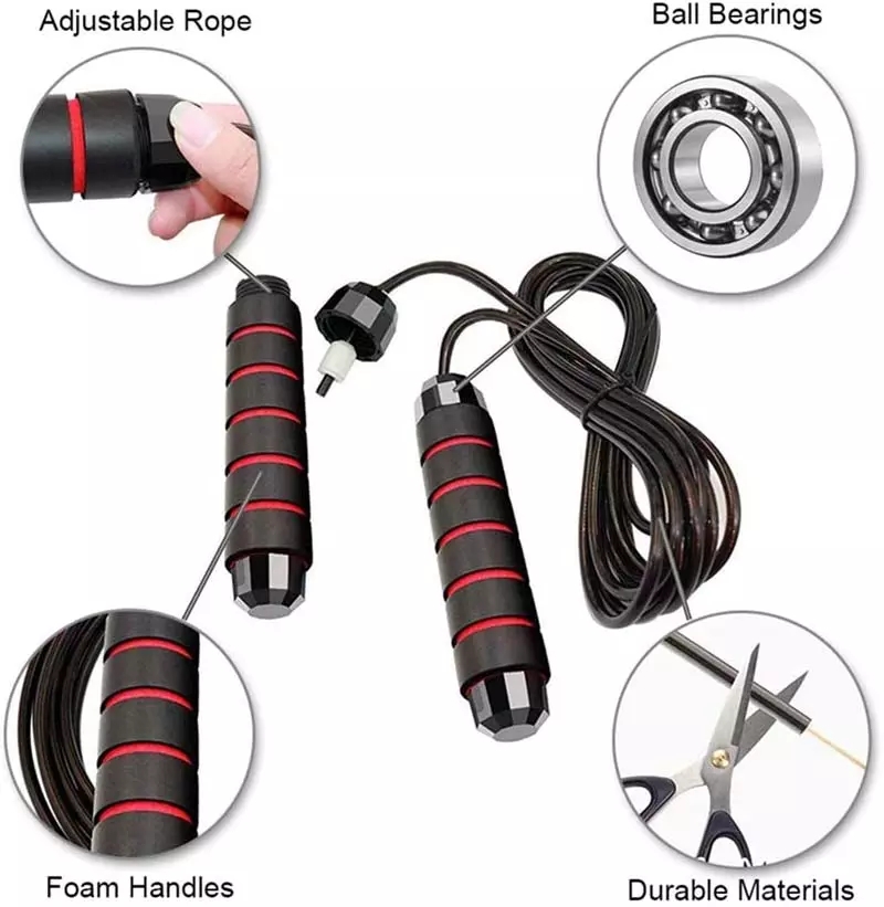 Jump Rope Skipping Rope for Rope Skipping, Speed Jump Rope for Exercise Jump Ropes for Fitness for Kids and Adults