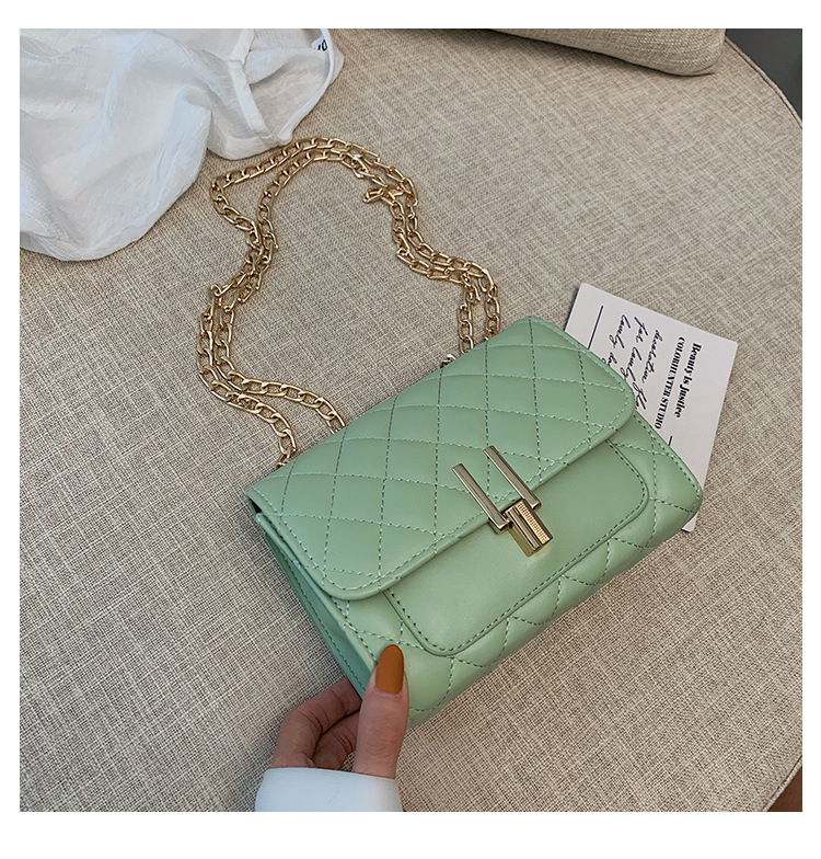 007 Women's Fashion Versatile Diamond Embroidery Chain Small Fragrance Mini One Shoulder Cross-body Small Square Bag