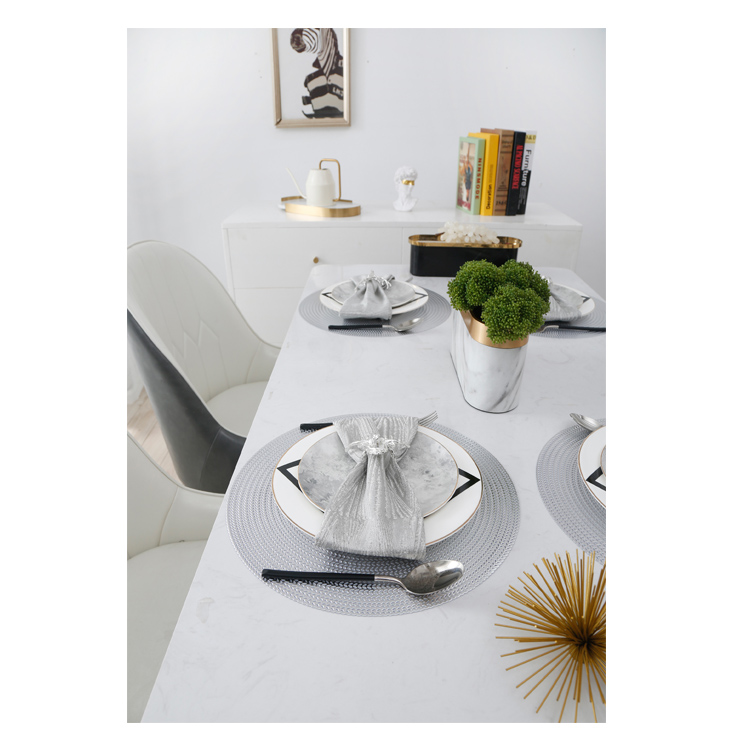 Createshao PVC Vinyl Placemats for Dining Table Set,Heat Resistant Place Mats,Non-Slip Stain Resistant Kitchen Table Placemats