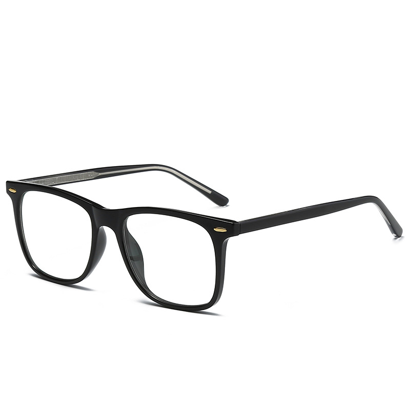 2024 female male anti-blue light glasses transparent frame square book glasses anti-blue light computer screen glasses