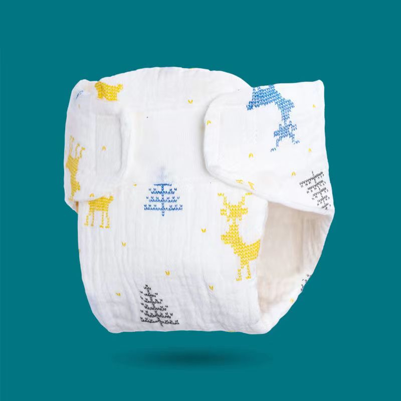 Manufacturers wholesale diaper pants pure cotton washable baby gauze urine meson newborn pocket baby mustard ring diapers