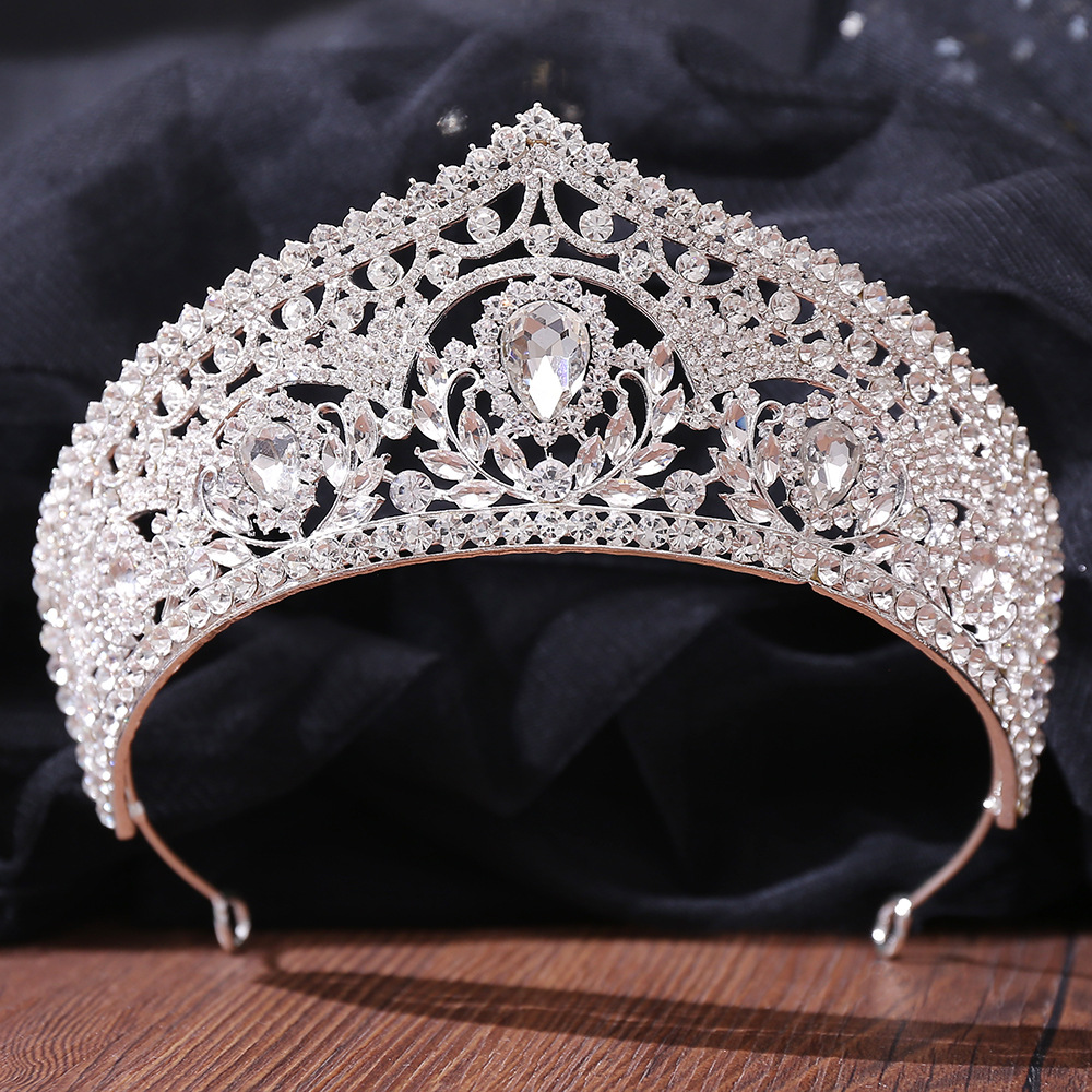 Bridal Crown silvery red blue gold green Gemstone rhinestone jewelry necklace CRRshop free shipping fashionable new bride crown red rhinestone headwear noble and magnificent royal crown girl birthdaydelicate jewellery