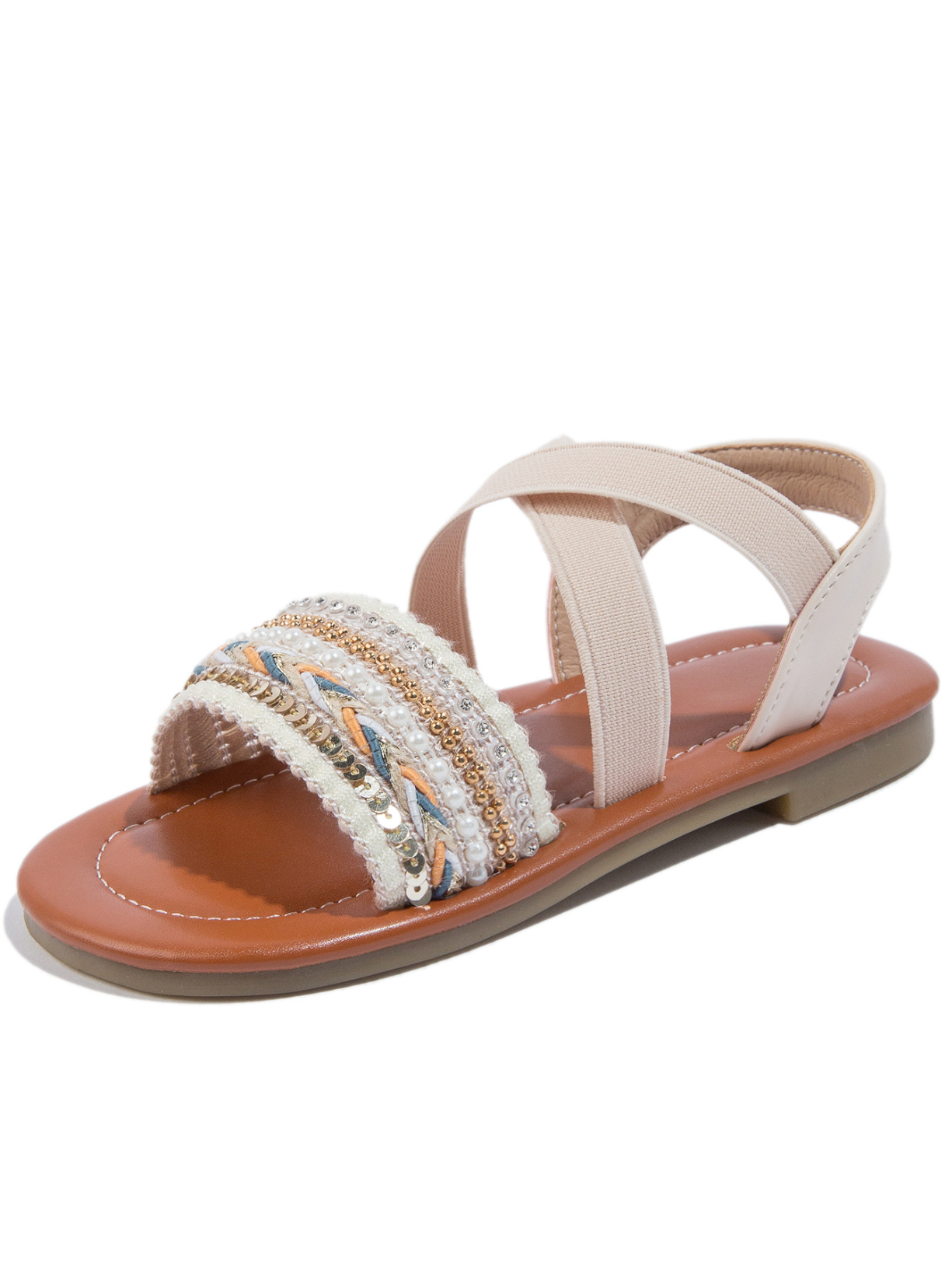 Children's Summer New Soft Soled Princess Shoes Flat Elastic Band Casual Sandals