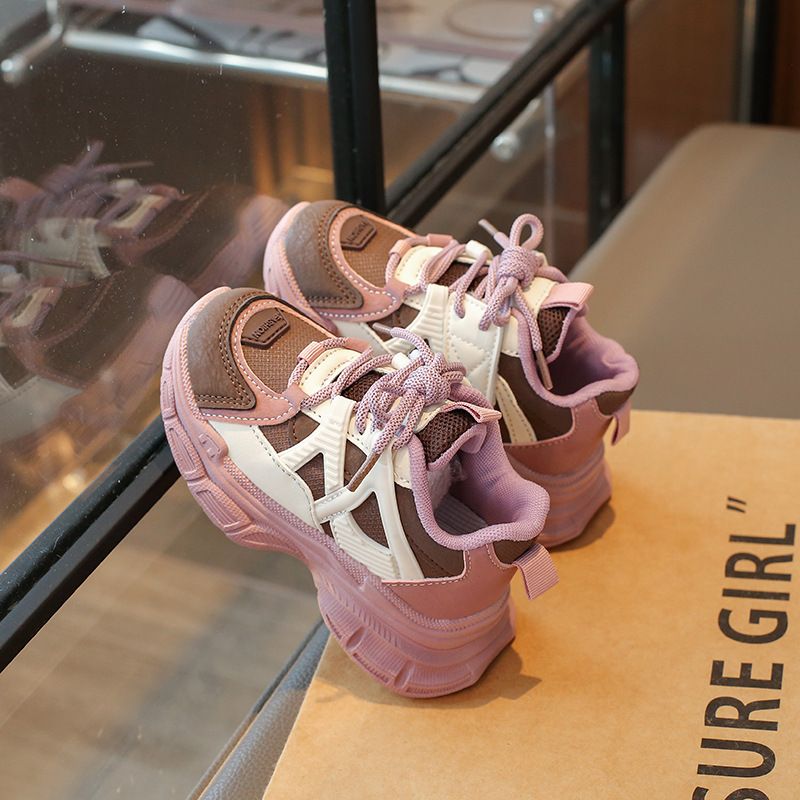 Girl Daddy shoes 2024 autumn new children's shoes breathable sports shoes YQ-289WANG