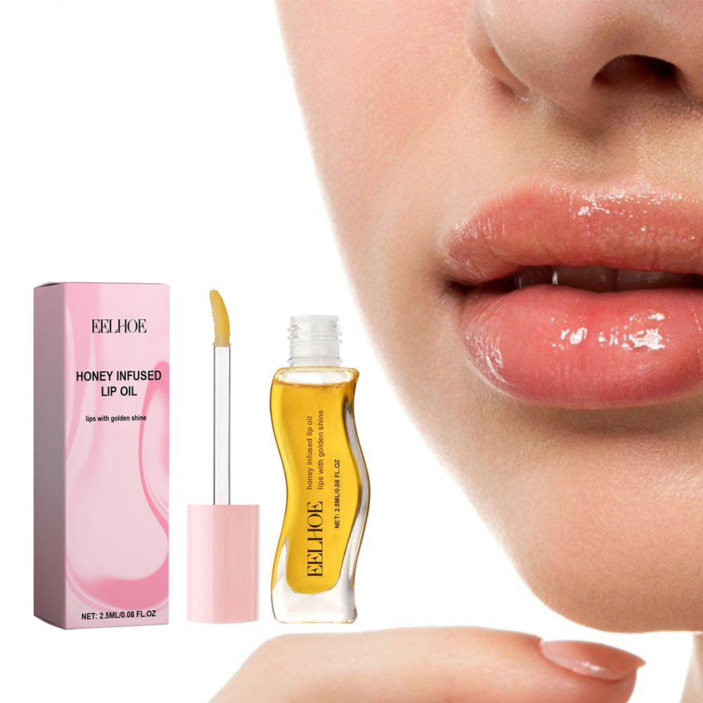 EELHOE Honey Shiny Lip Oil Moisturizing Anti-dry Lip Balm Easy To Carry Anti-cracking Water Gloss Hydrating Lipstick Lip Care Cosmetics