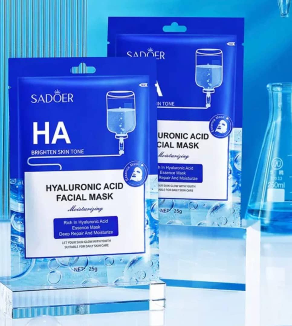 SADOER moisturizing repairing brightening hyaluronic acid, vitamin E, oligopeptides facial mask for skin care
