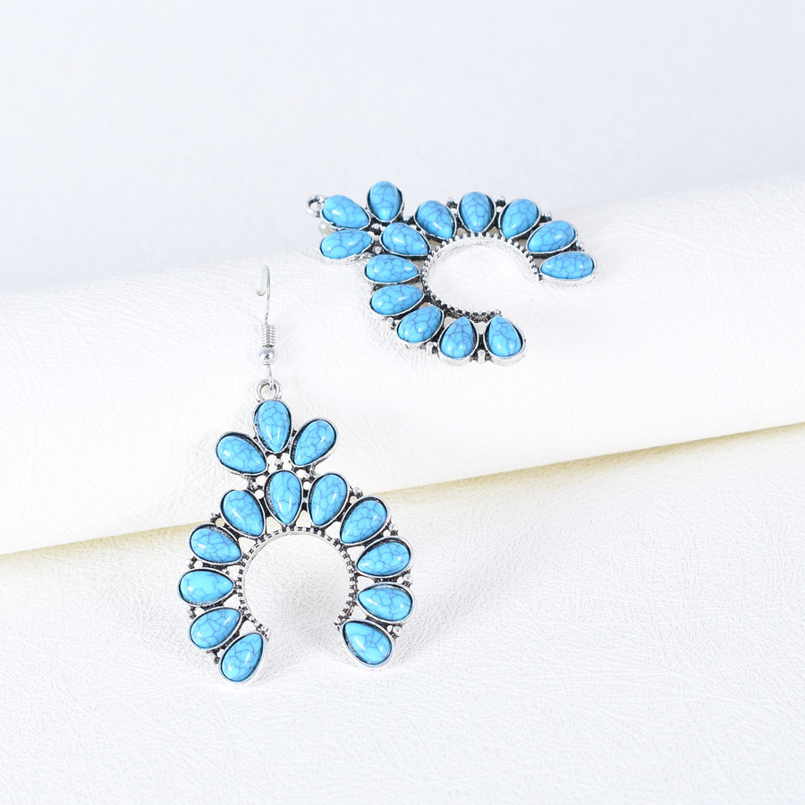 Trendy Bohemian Vintage Pendant Earrings Turquoise Retro Earrings
