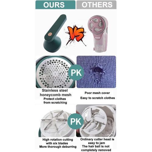 OIPETLUCK Electric Lint Hair Ball Fuzz Remover Fabric Shaver Rechargeable For Clothes