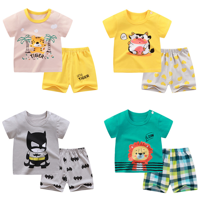 Summer Toddler Boy Clothes Kids Summer Outfits Shirt Short Sets Kids Children Girl Outfits