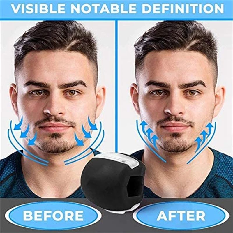 Facial Jaw Exerciser Gym Fitness Ball JawLine Muscle Training Double Chin Reducer Neck Face Slimming Mouth Jawliner
