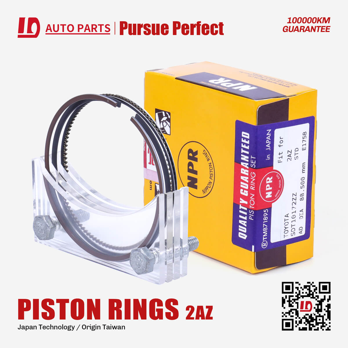 NPR 2AZ Engine Piston Rings OEM:SDT10172ZZ for TOYOTA