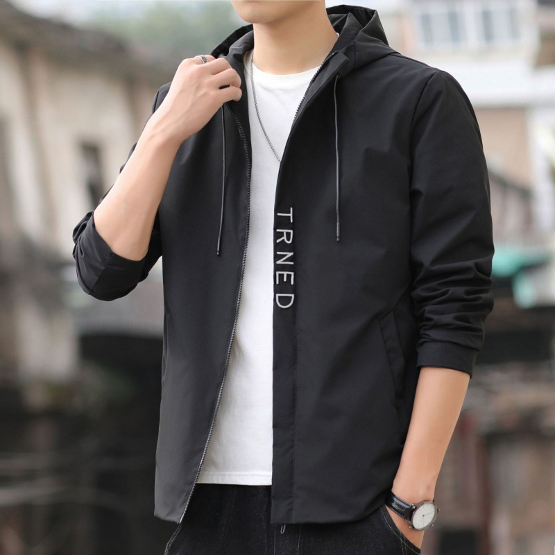 1726 Men's Jackets Lightweight Coats Half Coats Fashion Jackets Slim Jacket- Black,Gray