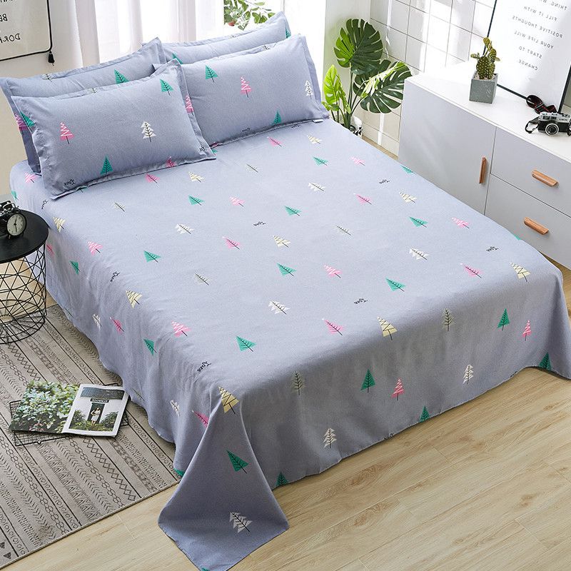 Bed Sheet Bedding 3-piece set CRRSHOP home Bed sheet + 2 pillowcases Skin friendly brushed bed sheets, pillowcases, single and double sets