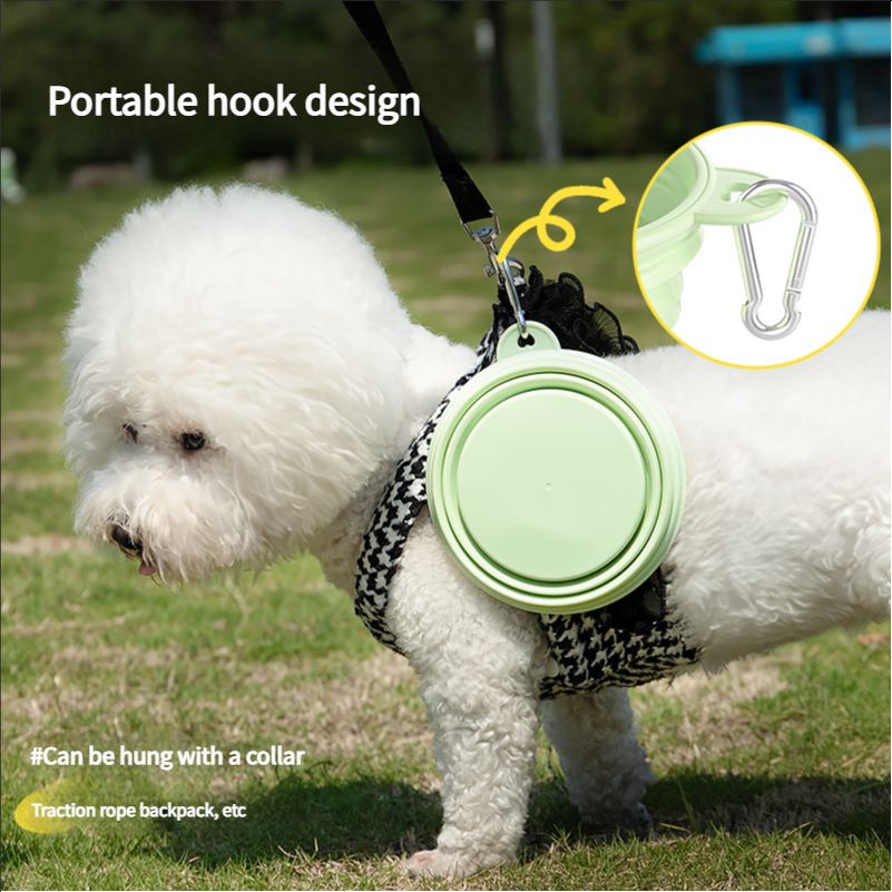 Portable folding drinking bowl, portable dog bowl, outdoor drinking water bowl, dog food bowl, silicone pet bowl, drinking water products