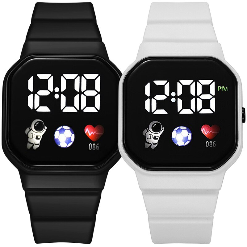 Children's LED Digital Watch Boy Girl Sport Waterproof Smart Watches Silicone Strap Electronic Wristwatches Multifunction Clock