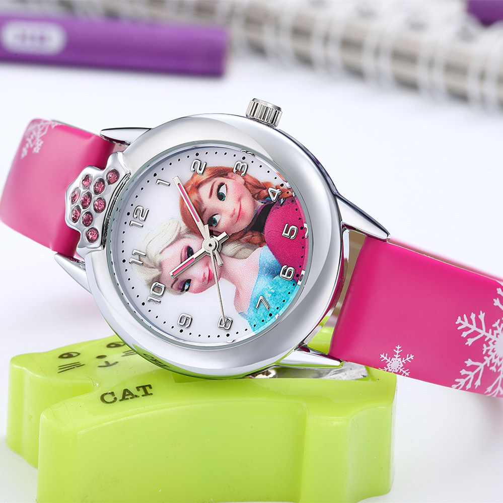 Waterproof Children's Cartoon Watches Snow White Spiderman Silicone Watch Kids Fashion Watch Frozen