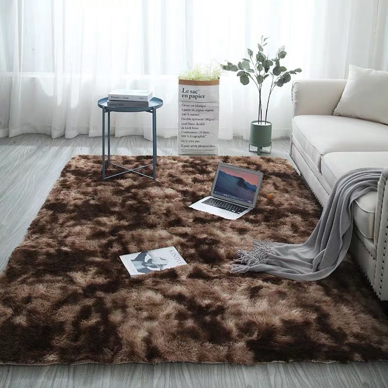 Tie Dye Area Rug for Bedroom Living Room Fluffy Shaggy Gradient Faux Fur Carpet for Kids Adults Fuzzy Plush Home Decor Floor MatTie Dye  Coffee color 