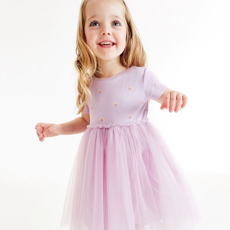 Girls' Dress Summer European and American Princess Dress Cute Breathable Mesh Girls' Dress