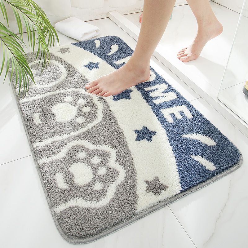 Cartoon Thickened Absorbent Carpet, Household Bathroom Anti Slip Door Mat