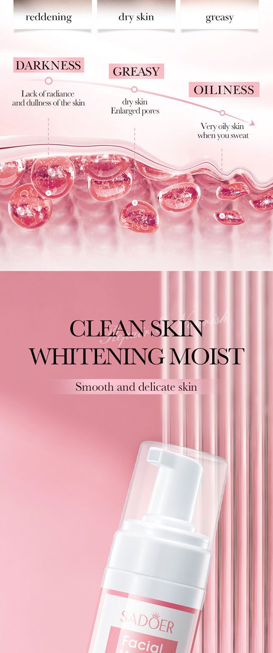 SADOER 4-in-1 facial multi-effect cleansing mousse cleansing foam facial cleanser