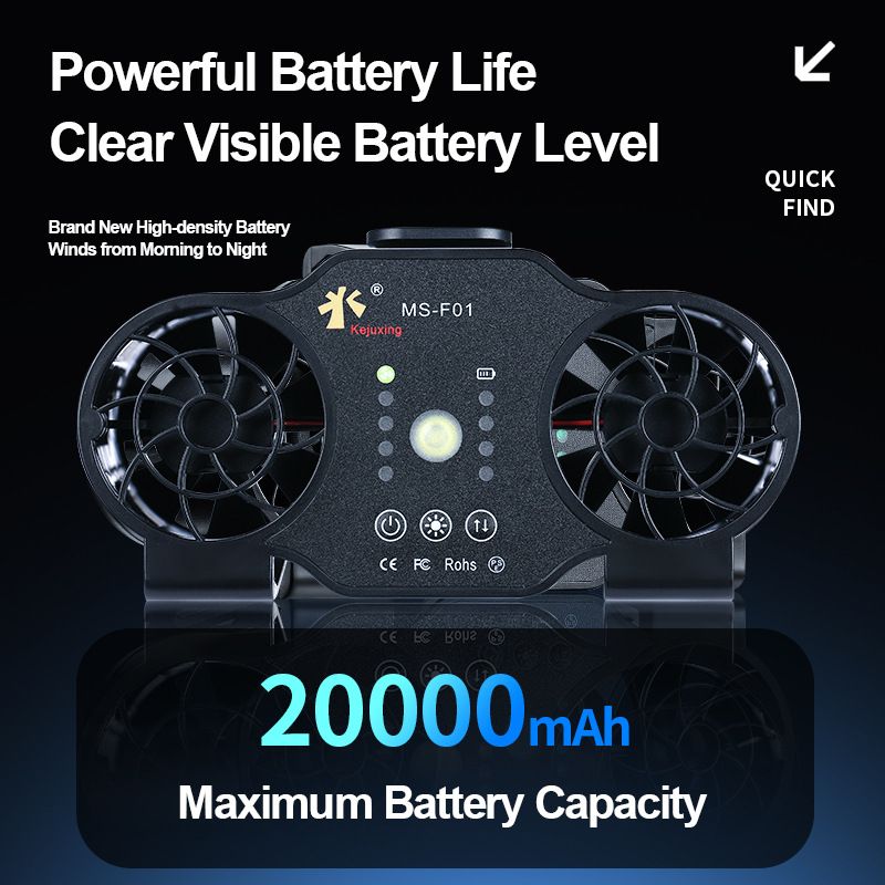 Waist fan USB charging portable outdoor summer construction site labor cooling