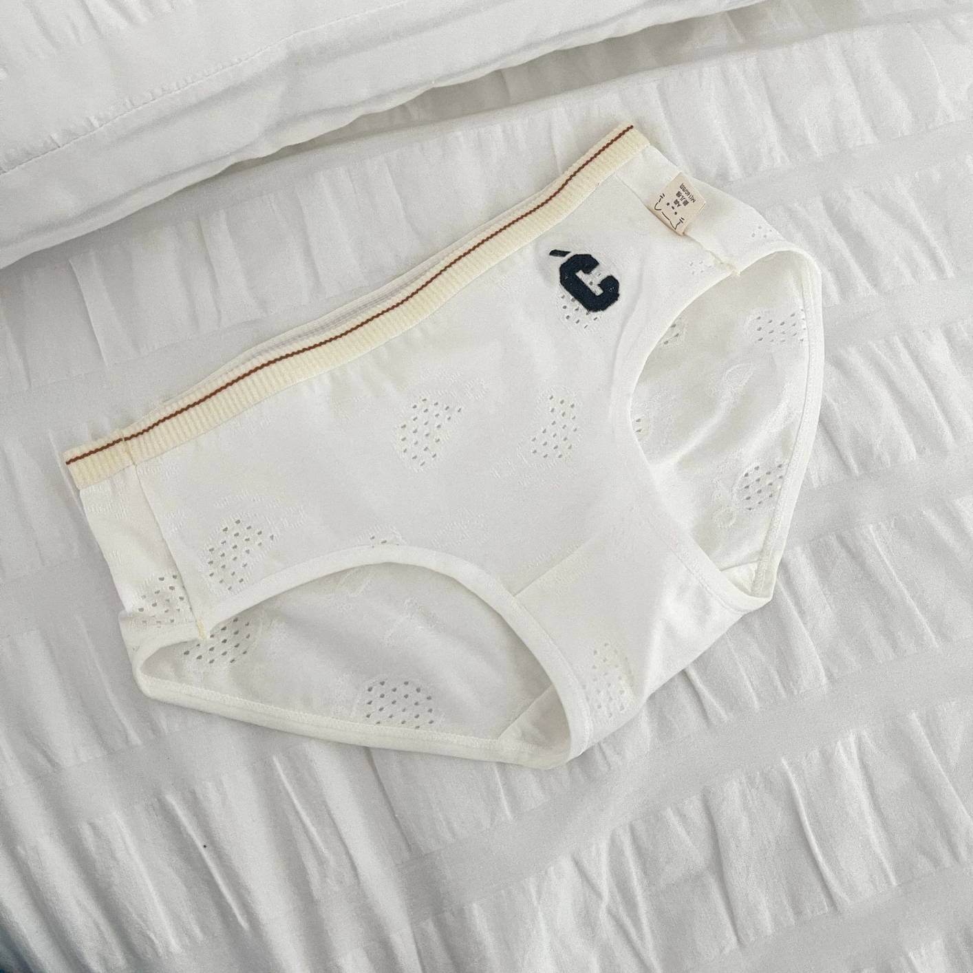 B17# Women's New Antibacterial Cotton Underwear Solid Color Breathable Underwear