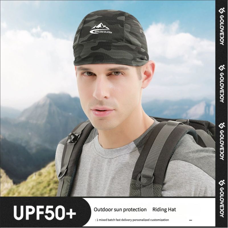 Quick-drying melon-skin hat for men and women in summer, ice silk cycling cap, running sports bicycle lined hat