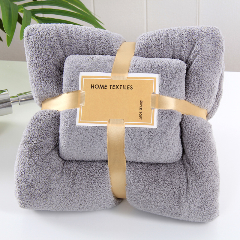 Coral Fleece Absorbent Hair Swimming Face Hand Bath Towel Sets Microfibre Towels Bathroom Towels Microfiber Set
