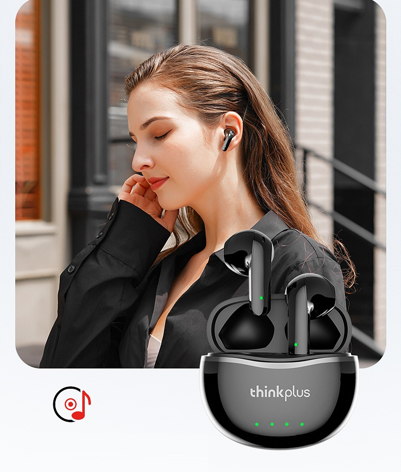 Lenovo X16 Wireless Bluetooth Headphones Half In-Ear TWS Noise Cancelling Low Latency Game Sports