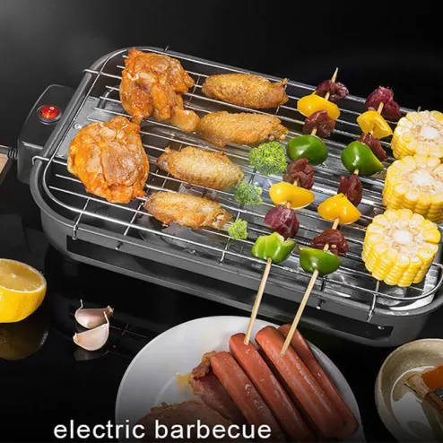 Multi-function Electric Grill Home Indoor Electric Baking Pan Smokeless  Teppanyaki BBQ Barbecue 220V