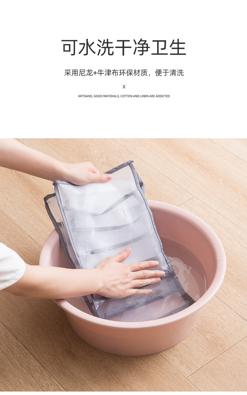 KEDOUXIN Cross Mirror Clothes Organizer Jeans Wardrobe Drawer Storage Box Foldable Washable Storage Organizer