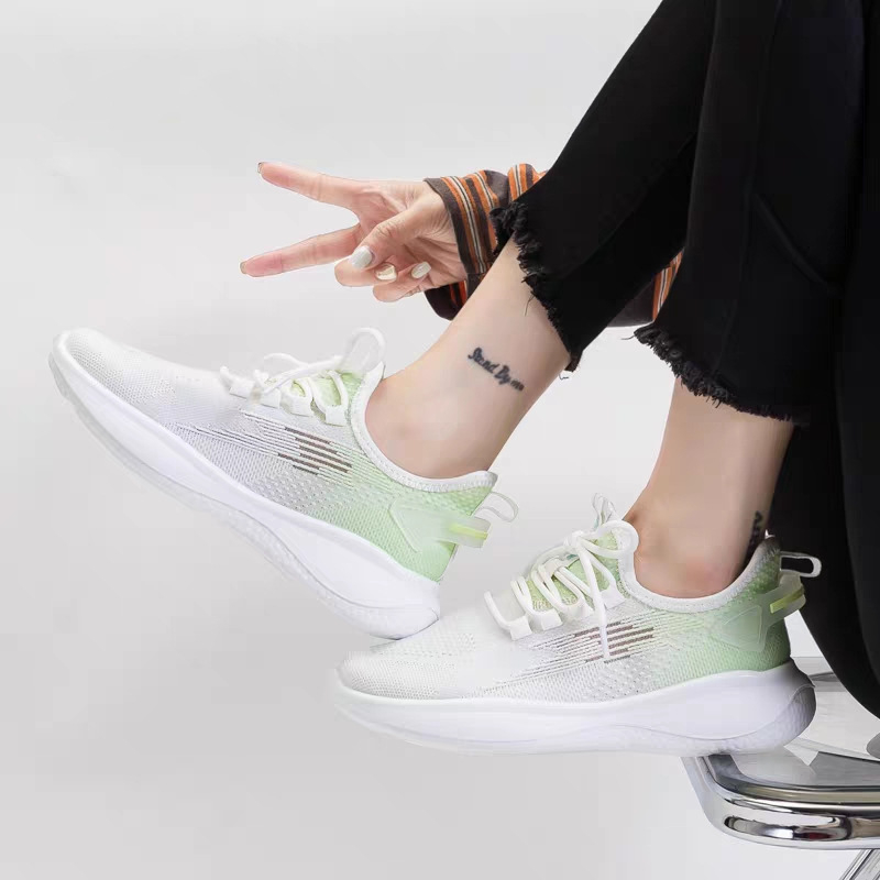 lb-29 Women's Spring/Summer New Gradient Color Mesh Breathable Casual Single Shoes Lightweight and Comfortable Sneakers
