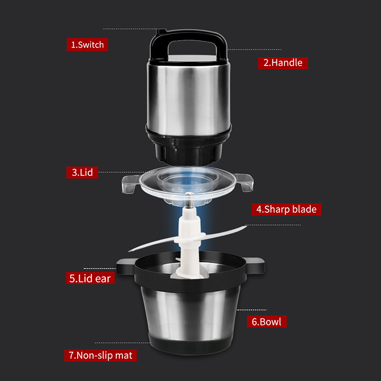 Royal Family Fufu Pounding Machine/ Food Chopper - 6 Litres - Silver