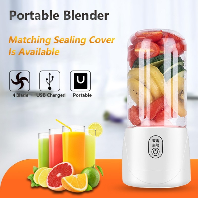 400Ml Cordless Electric Blender Portable USB Rechargeable Juice Cup Fruit Mixer Cup Smoothie Maker