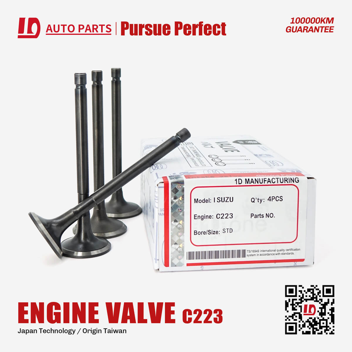 Engine valves 5-12551-028-0 intake and 5-12552-034-0exhaust valves For engine valve C223