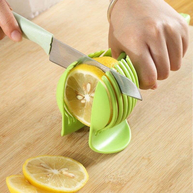 AUNONT Lemon Tomato SlicerMultifunction Fruit Divider with HandleTomato SlicerHousehold Lemon Slicer