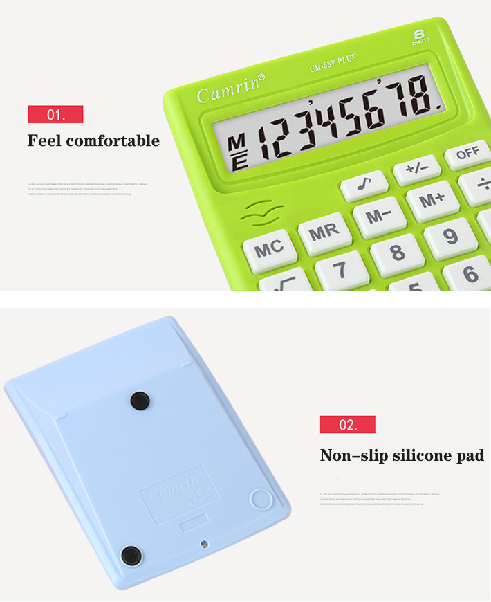 CM-68V PLUS 8 Digits Electronic Calculator Large Screen Desktop Calculators Home Office School Study Calculators Financial Accounting Tools