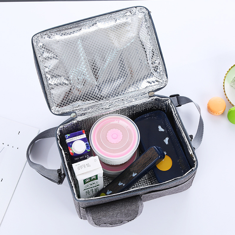 TP19 Functional Thermal Bag Picnic Lunch Box Insulated Ice Pack Portable Cooler Insulation Double Layer Mommy Kids Food Carrier Bag

