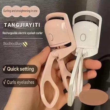 Rechargeable Electric Heated Eyelash Curler, Long Lasting Lash Curling Tool, Portable Maryann Style Electric Lash Curler for Natural Fluffy Curly Eyelashes
