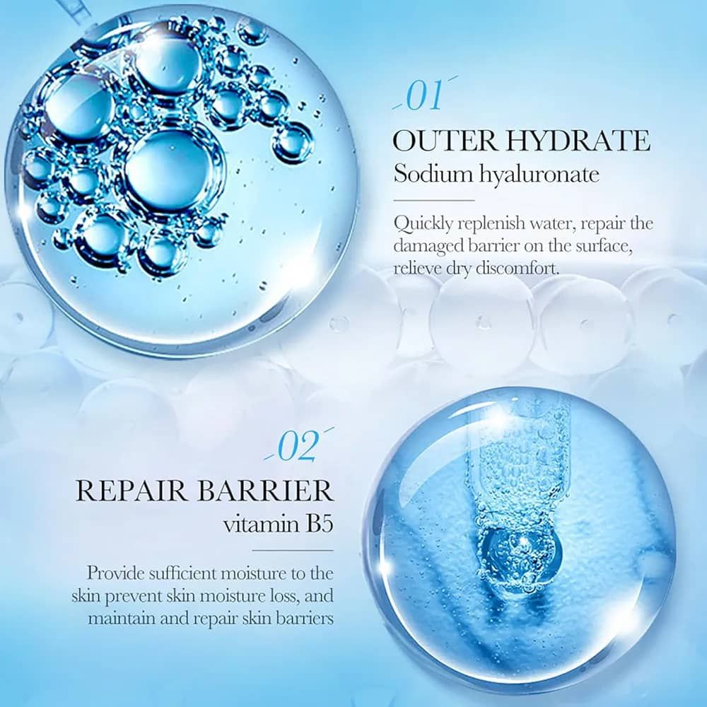 BIOAOUA Vitamin B5 Hyaluronic Acid, Yeast Extract Anti-Wrinkle & Soothing Repair facial mask 30g Moisturizing Skin Care Products