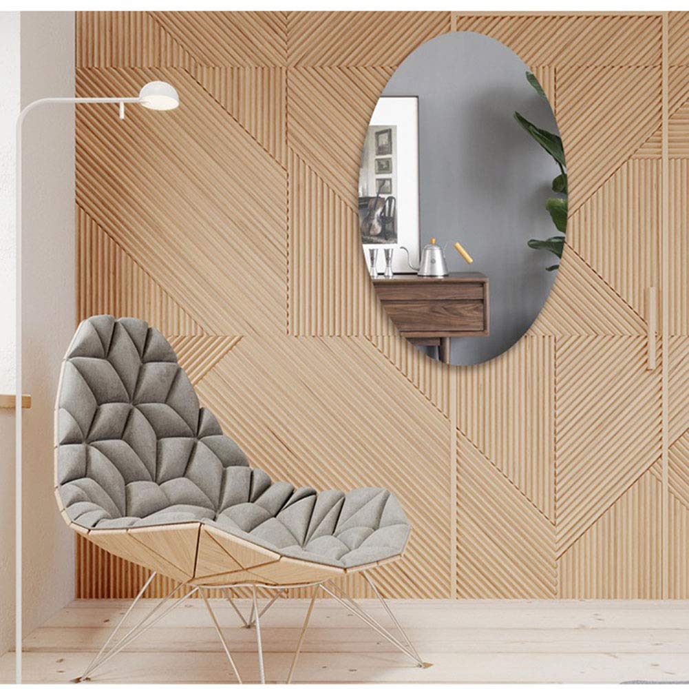 Oval Removable Acrylic Mirror Setting Wall Sticker Decal for Home Living Room Bedroom Bathroom Decor