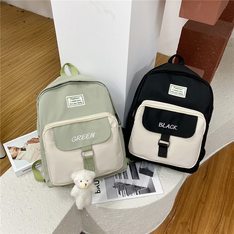 Hx3222 Fashion Nylon Backpacks Women Versatile Casual Travel Daypack Outdoor Large Capacity School Bags Girls Casual Knapsack