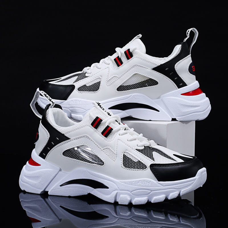 D188 Lace Up Chunky Height Increasing Sneakers Casual Sport Shoes for Men