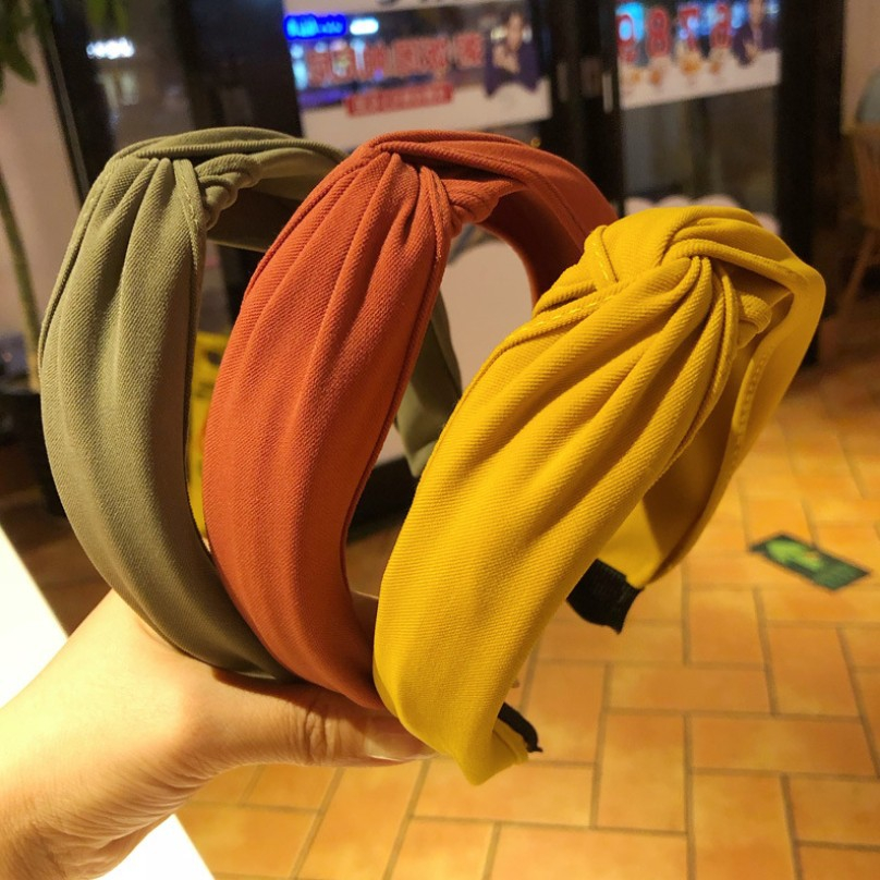 259 Wide Edge Fabric Retro French Fashion Hair Accessories Wash Face Headband