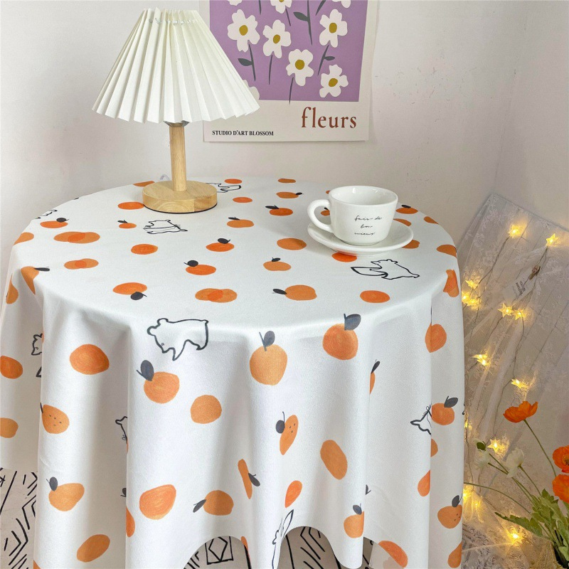 Netflix ins style sub floral tablecloth flannel girl student desk cloth pad photo background cloth dining table coffee table